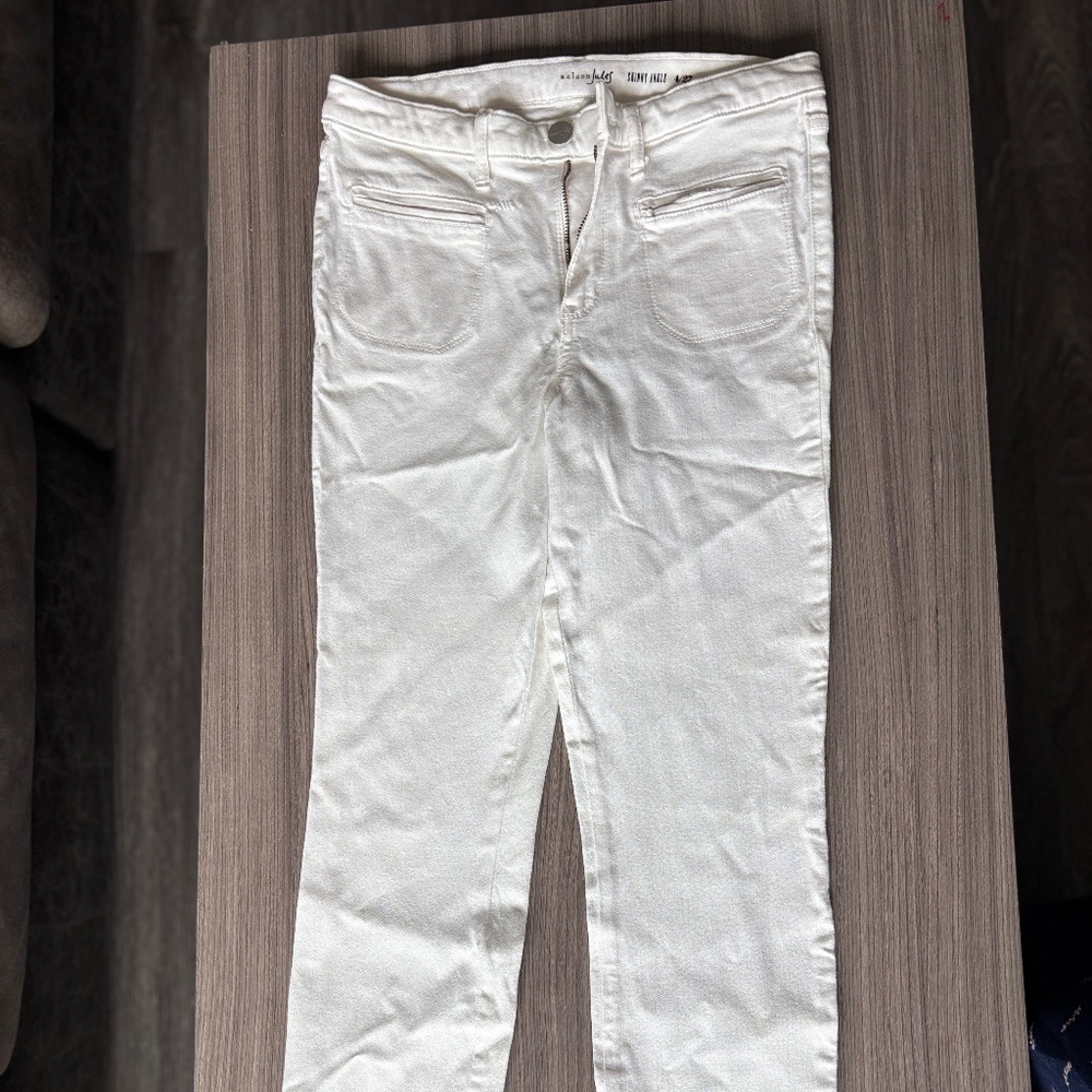 Maison Jules Skinny White Jeans
